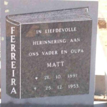 FERREIRA Matt 1891-1953
