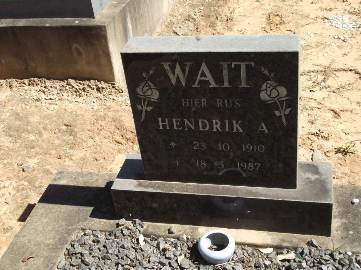 WAIT Hendrik A. 1910-1987