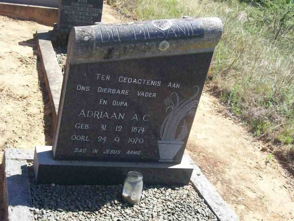 PIESANIE Adriaan A.C., du 1874-1970