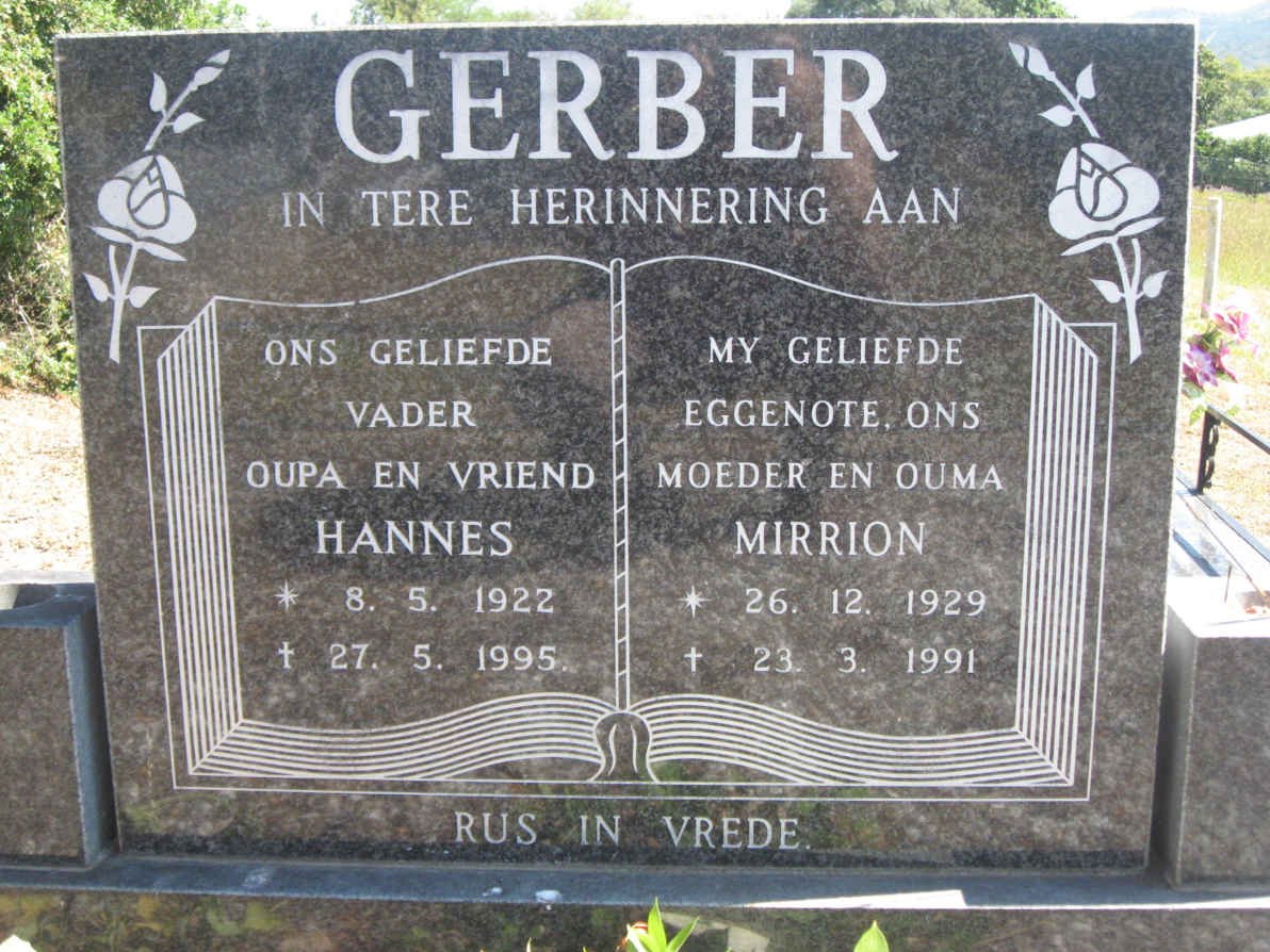 GERBER Hannes 1922-1995 &amp; Mirrion 1929-1991