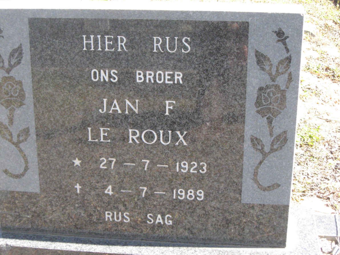 ROUX Jan F., le 1923-1989