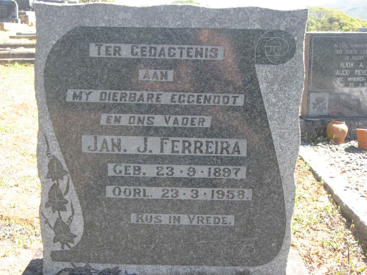 FERREIRA Jan J. 1897-1958