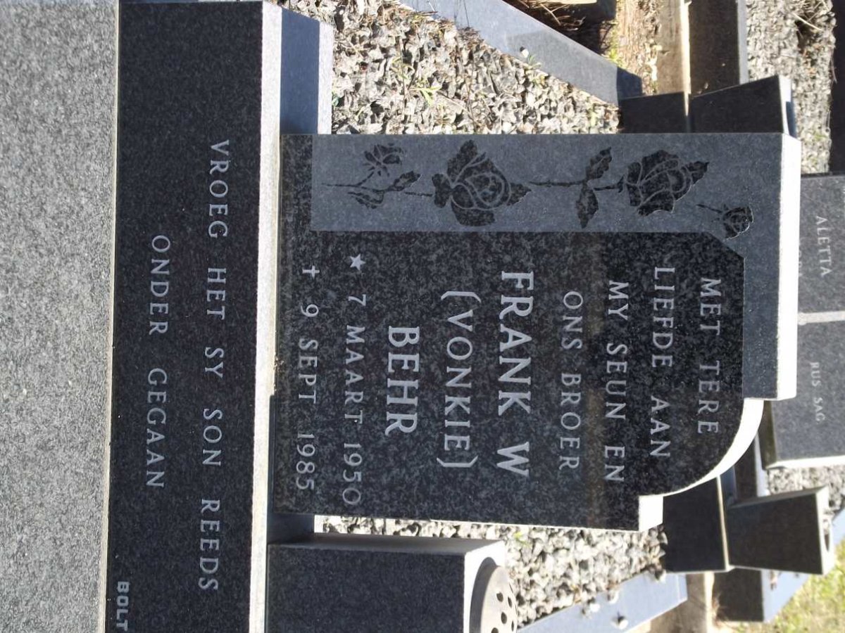 BEHR Frank W. 1950-1985