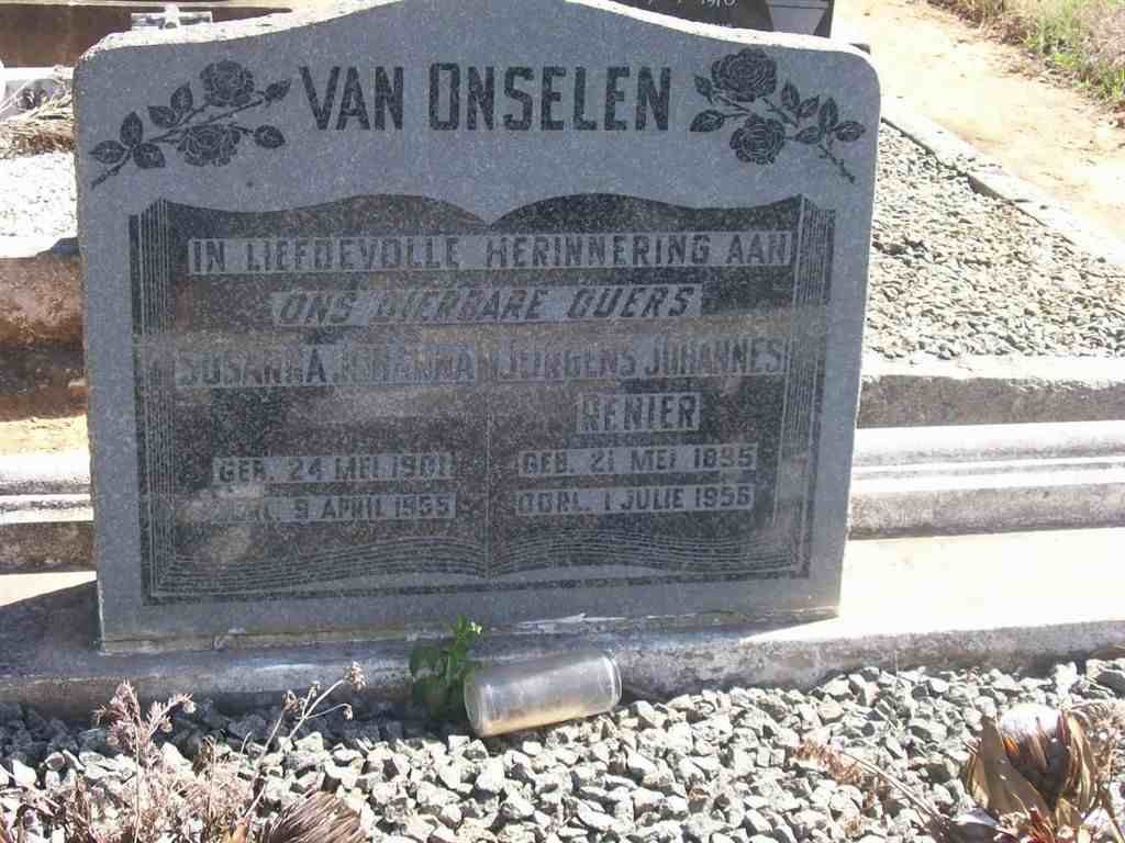 ONSELEN Jurgens Johannes Renier, van 1895-1956 &amp; Susanna Johanna 1901-1955