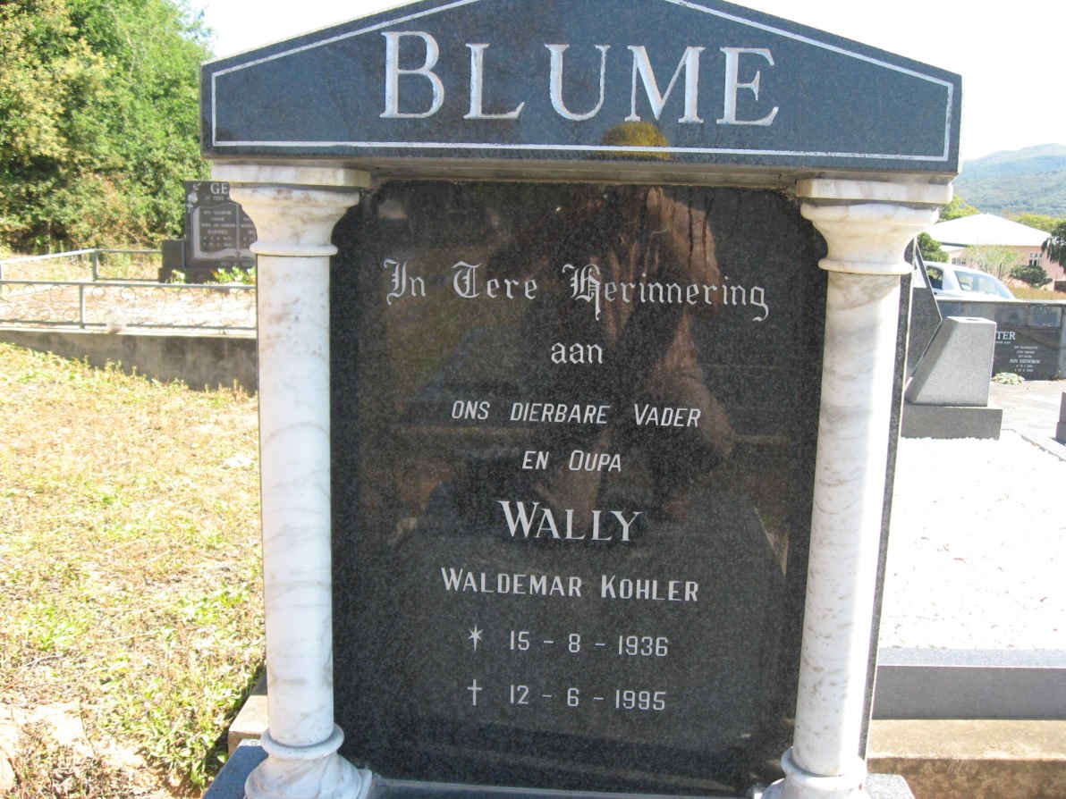 BLUME Waldemar Kohler 1936-1995