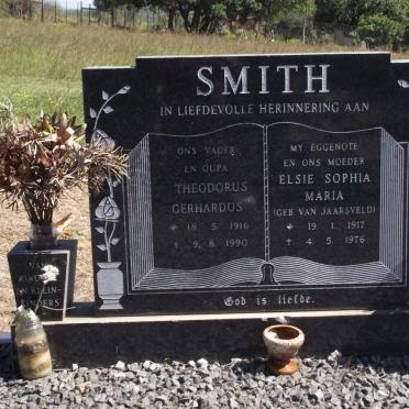 SMITH Theodorus Gerhardus 1916-1990 &amp; Elsie Sophia Maria VAN JAARSVELD 1917-1976