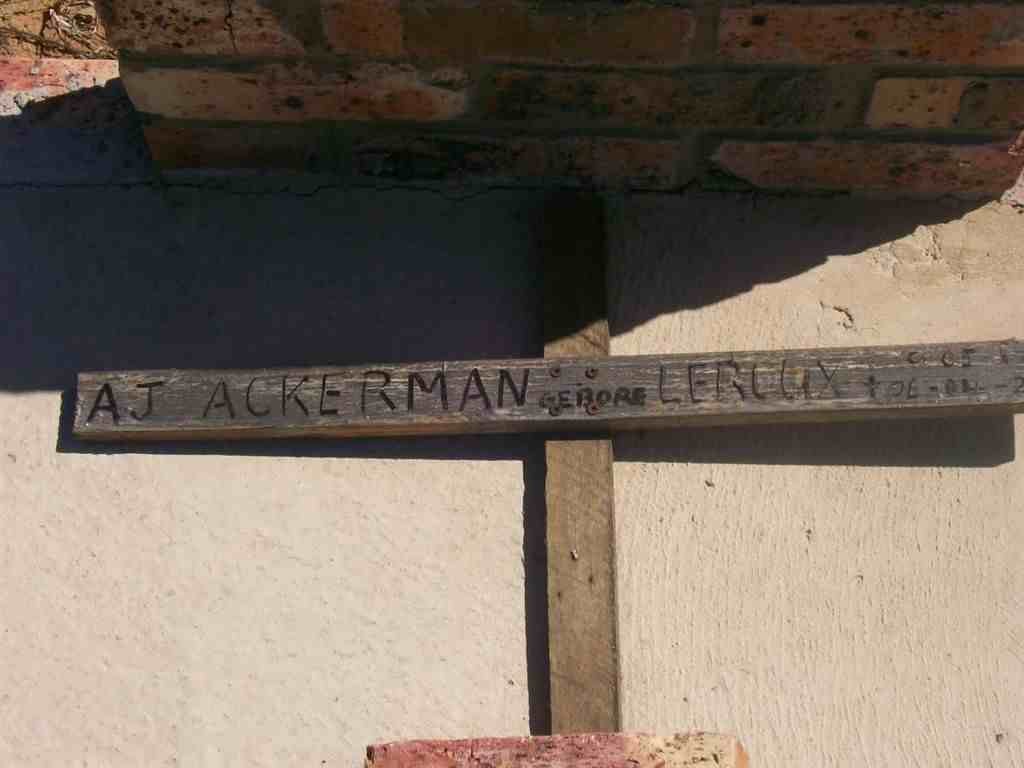 ACKERMAN A.J. nee LE ROUX