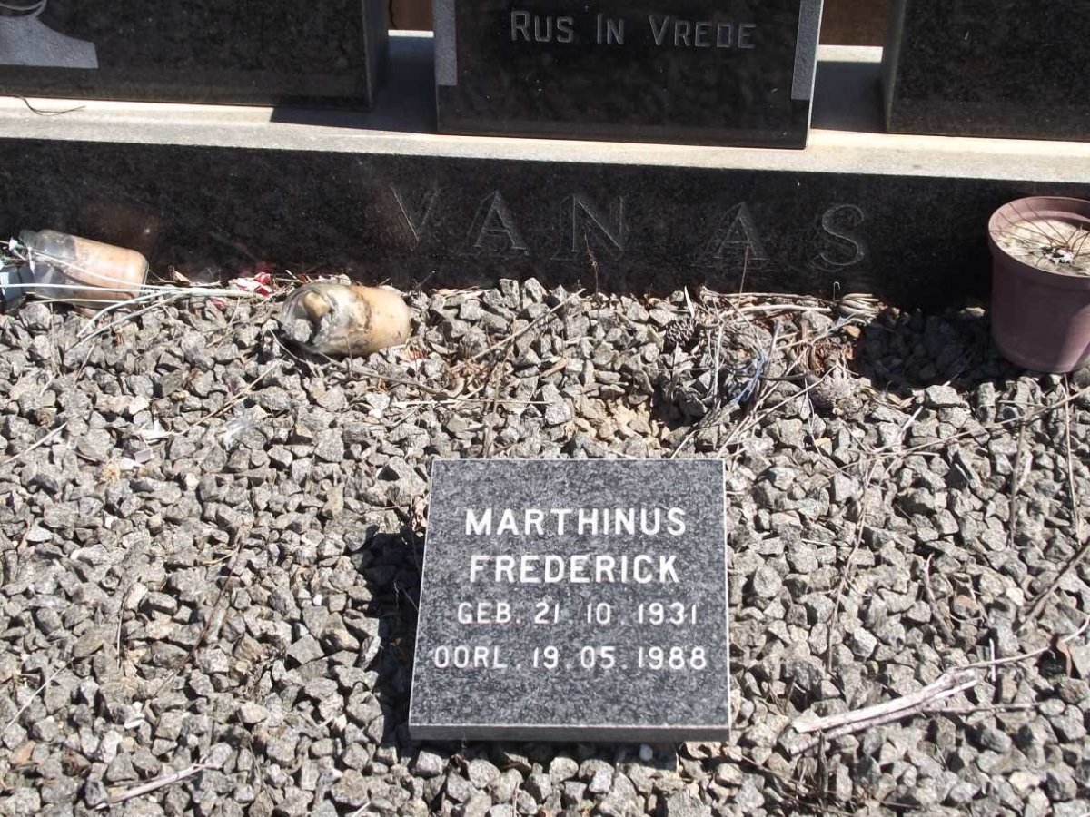 AS Marthinus Frederick, van 1931-1988