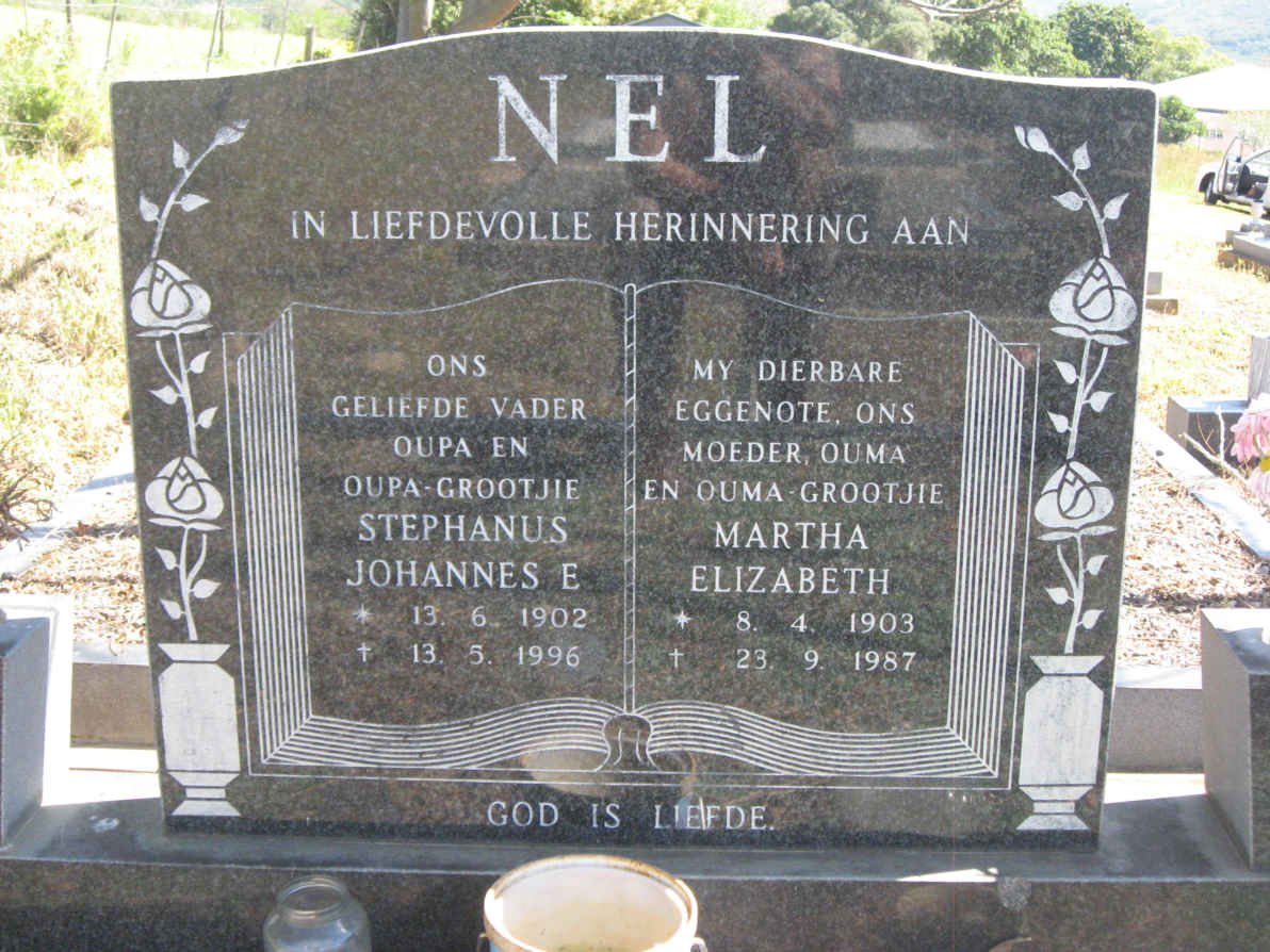 NEL Stephanus Johannes E. 1902-1996 &amp; Martha Elizabeth 1903-1987