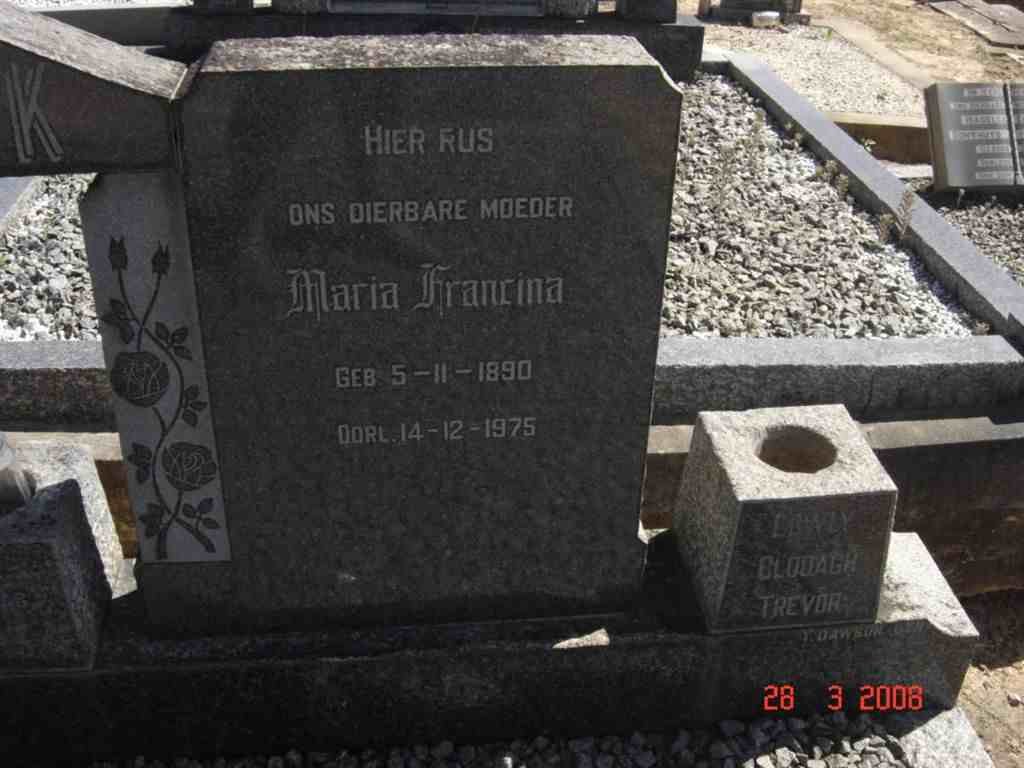 WYK Maria Francina, van 1890-1975