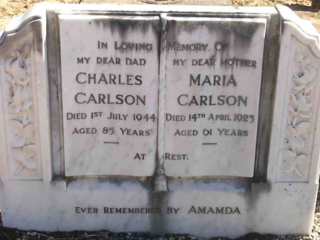 CARLSON Charles -1944 &amp; Maria -1923