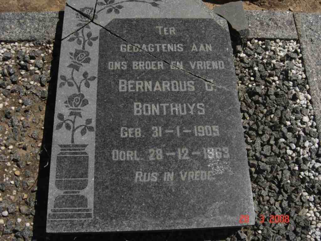 BONTHUYS Bernardus C. 1905-1963
