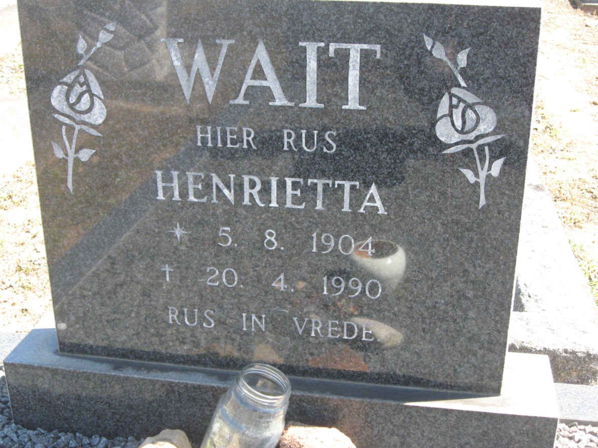 WAIT Henrietta 1904-1990