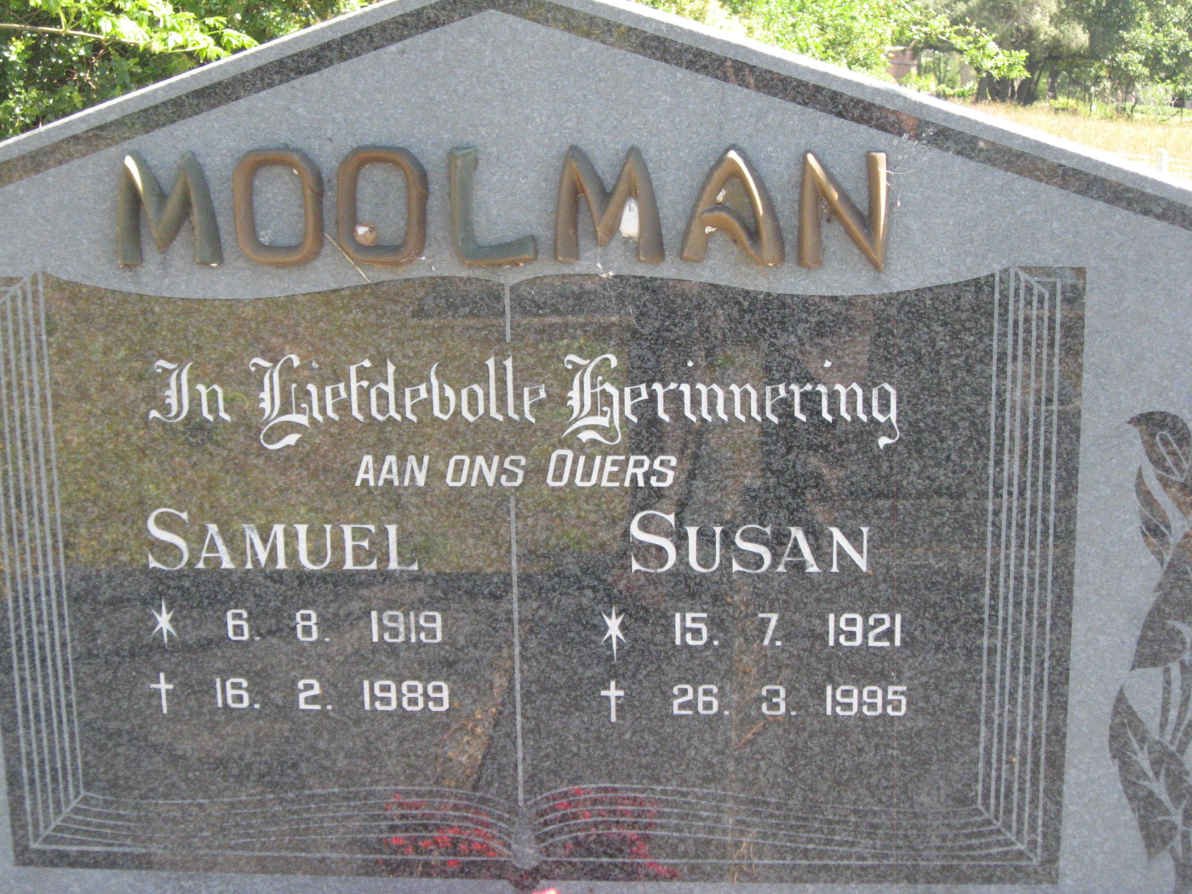 MOOLMAN Samuel 1919-1989 &amp; Susan 1921-1995