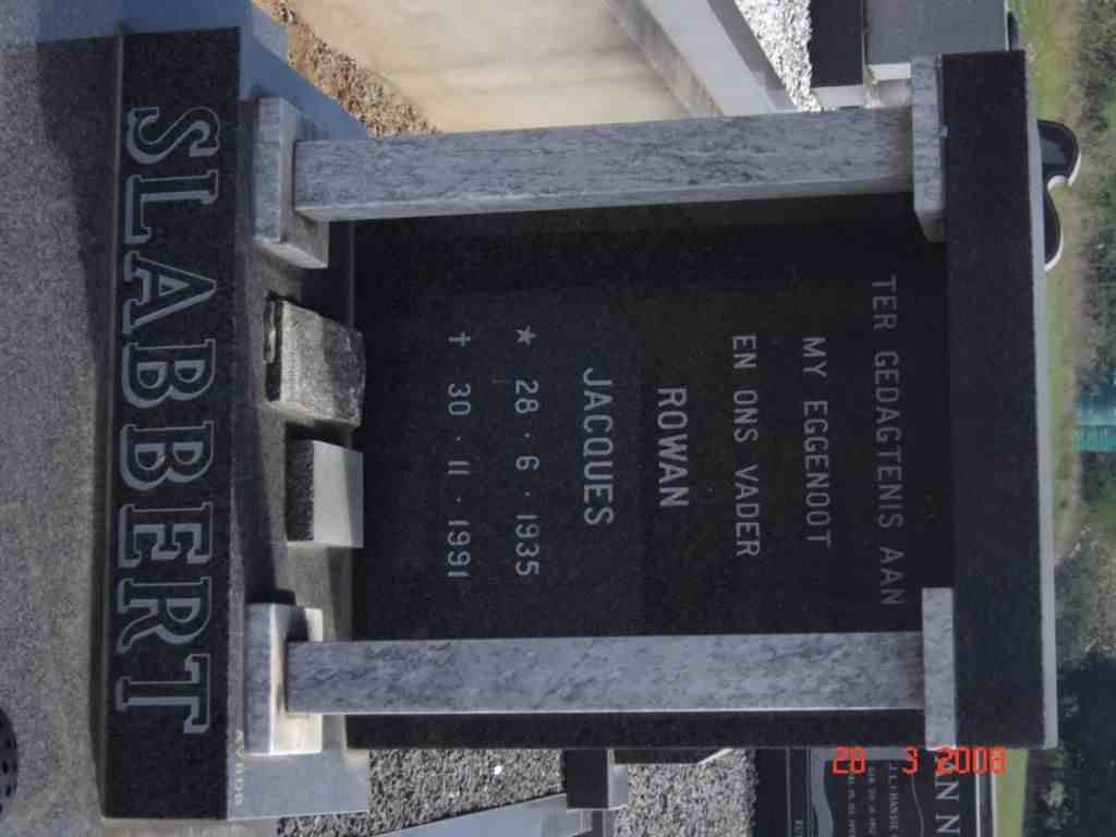 SLABBERT Rowan Jacues 1935-1991