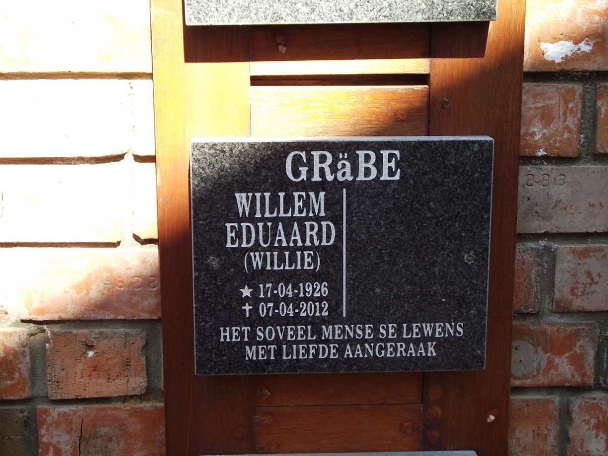 GRÄBE Willem Eduaard 1926-2012