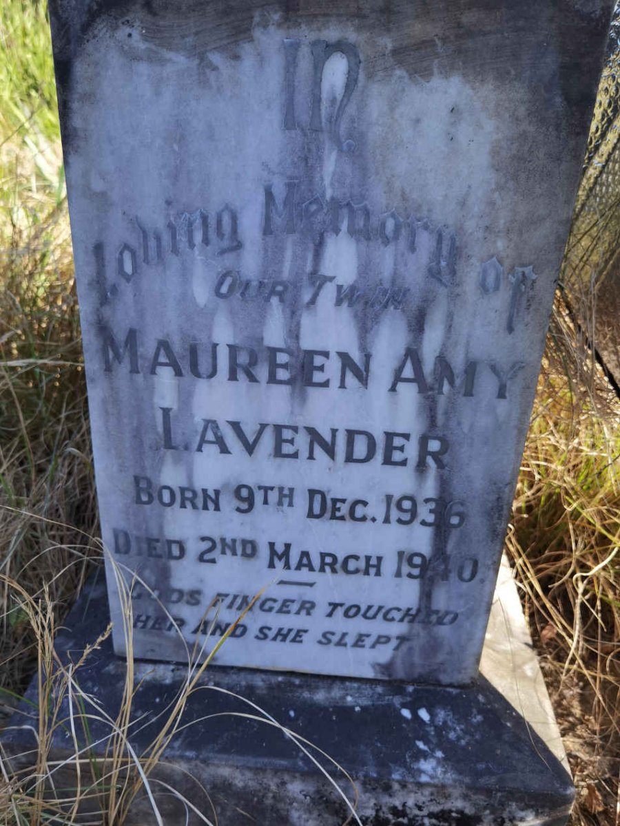 LAVENDER Maureen Amy 1936-1940