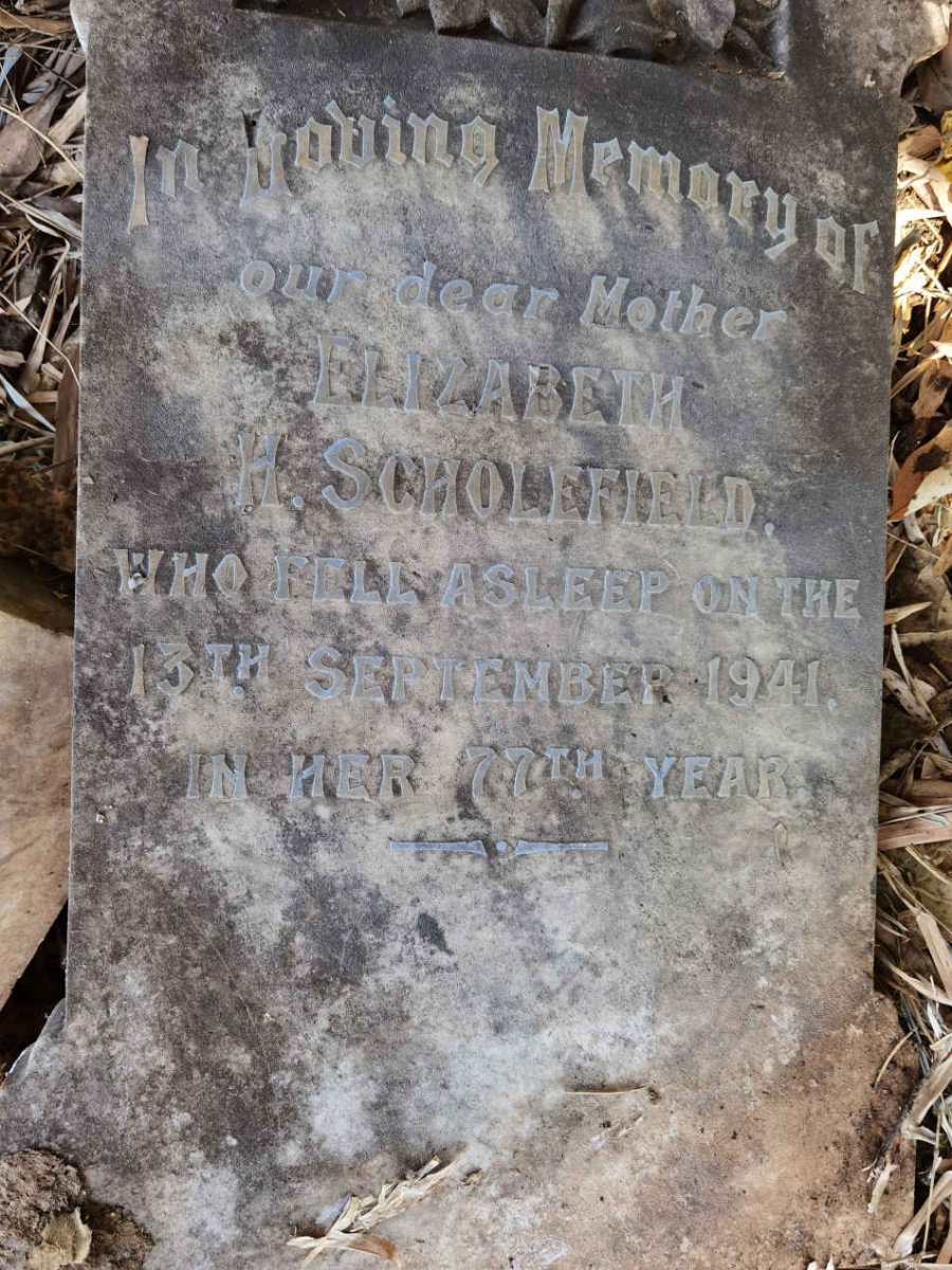 SCHOLEFIELD Elizabeth H. -1941