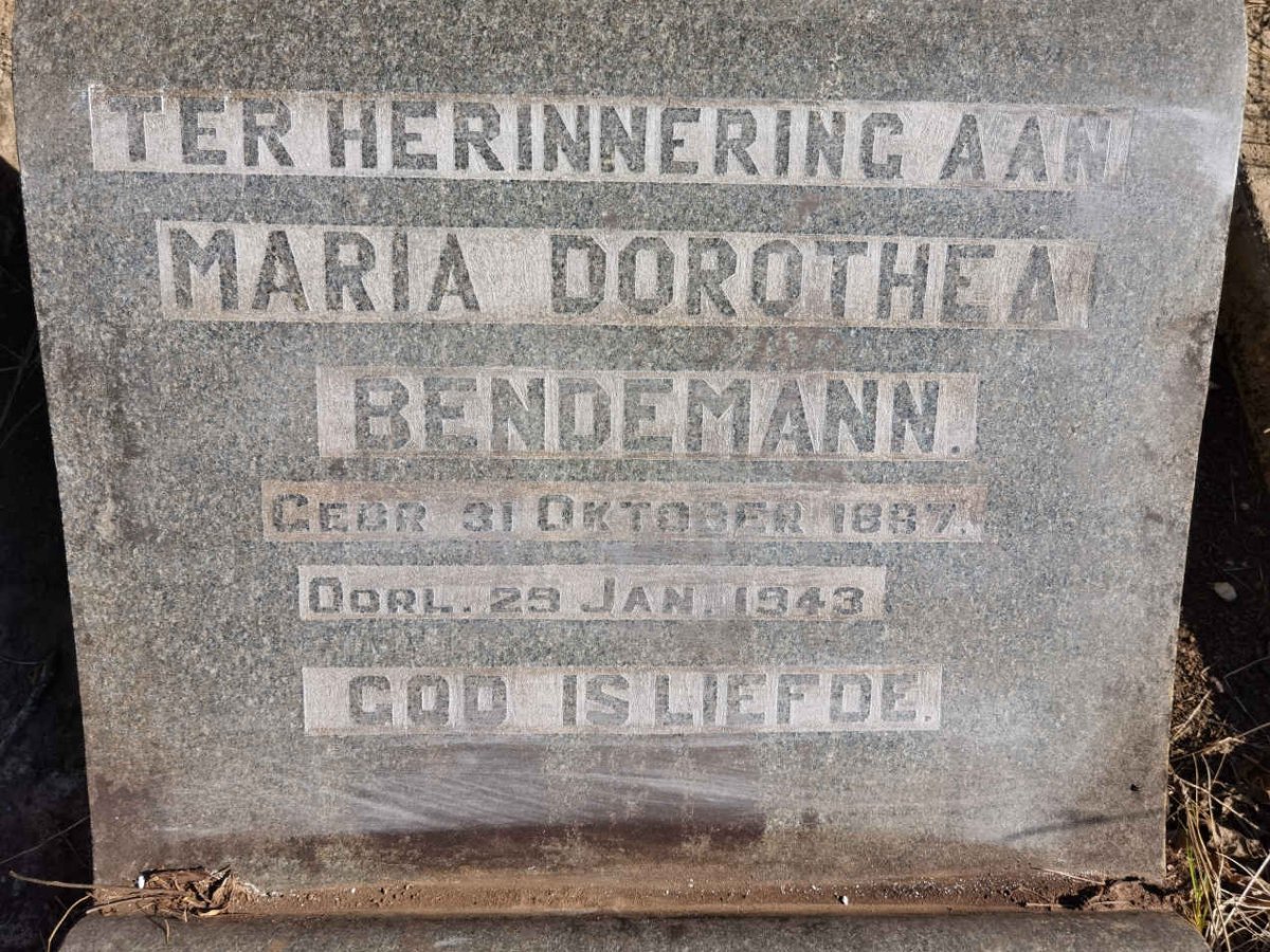BENDEMANN Maria Dorothea 1887-1943