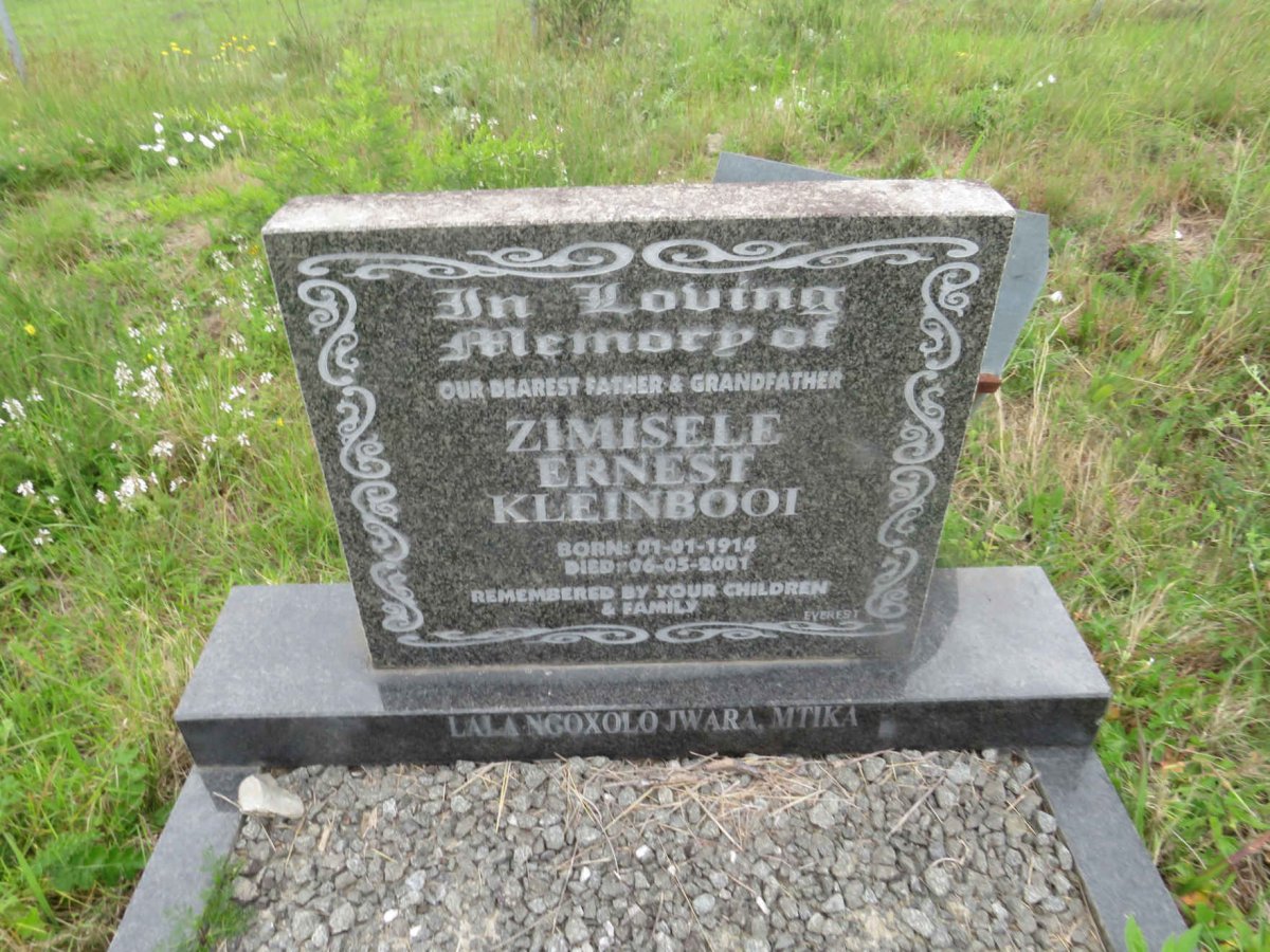KLEINBOOI Zimisele Ernest 1914-2001