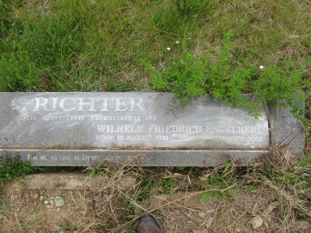 RICHTER Wilhelm Friedrich Engelbert 1919-2002