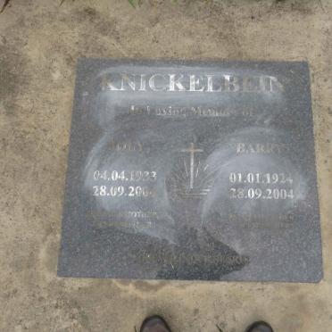 KNICKELBEIN Barry 1924-2004 &amp; Joly 1933-2004