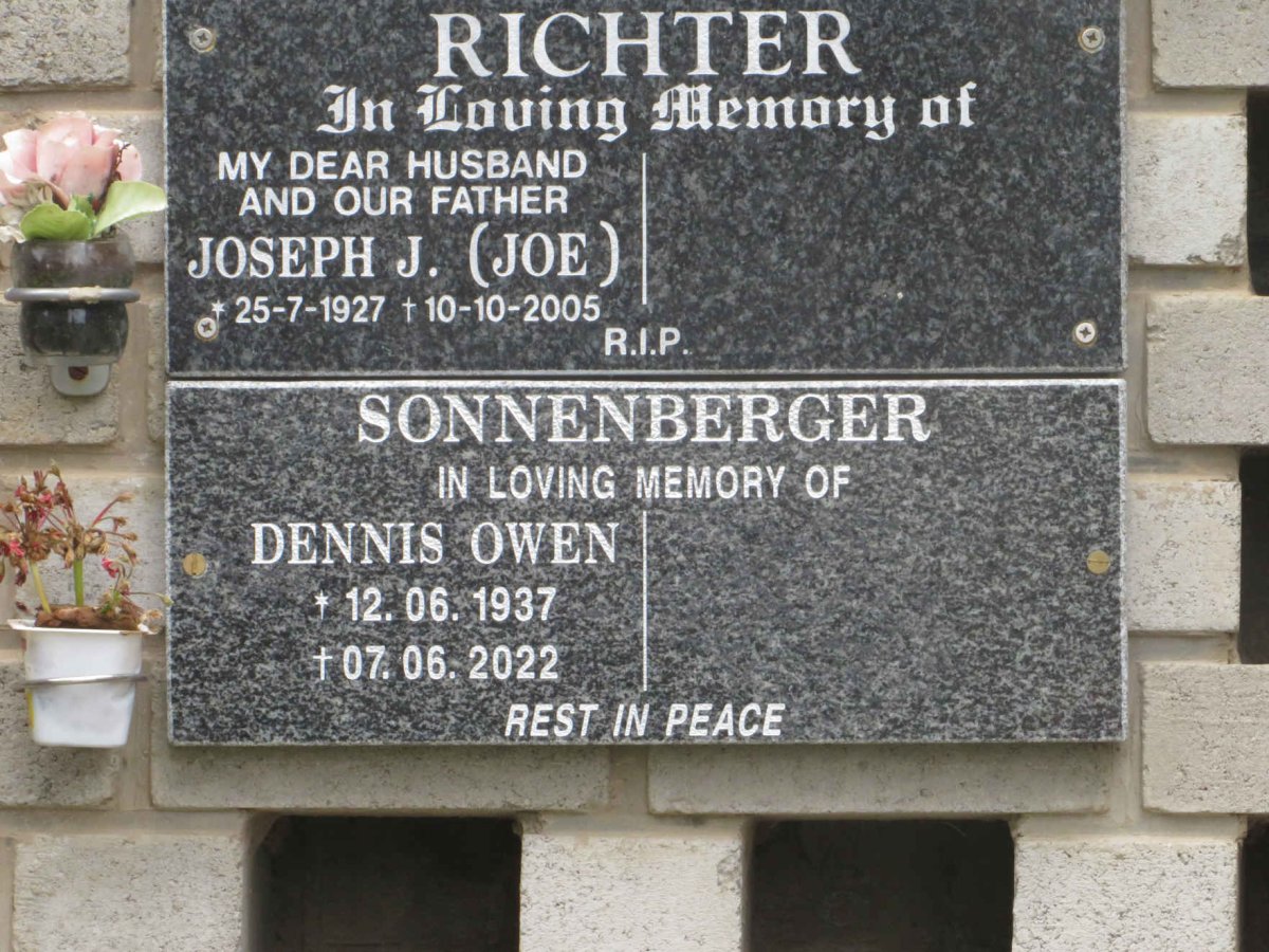 SONNENBERGER Dennis Owen 1937-2022