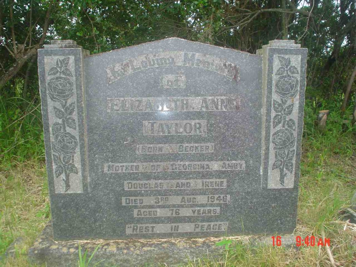 TAYLOR Elizabeth Ann nee BECKER -1946