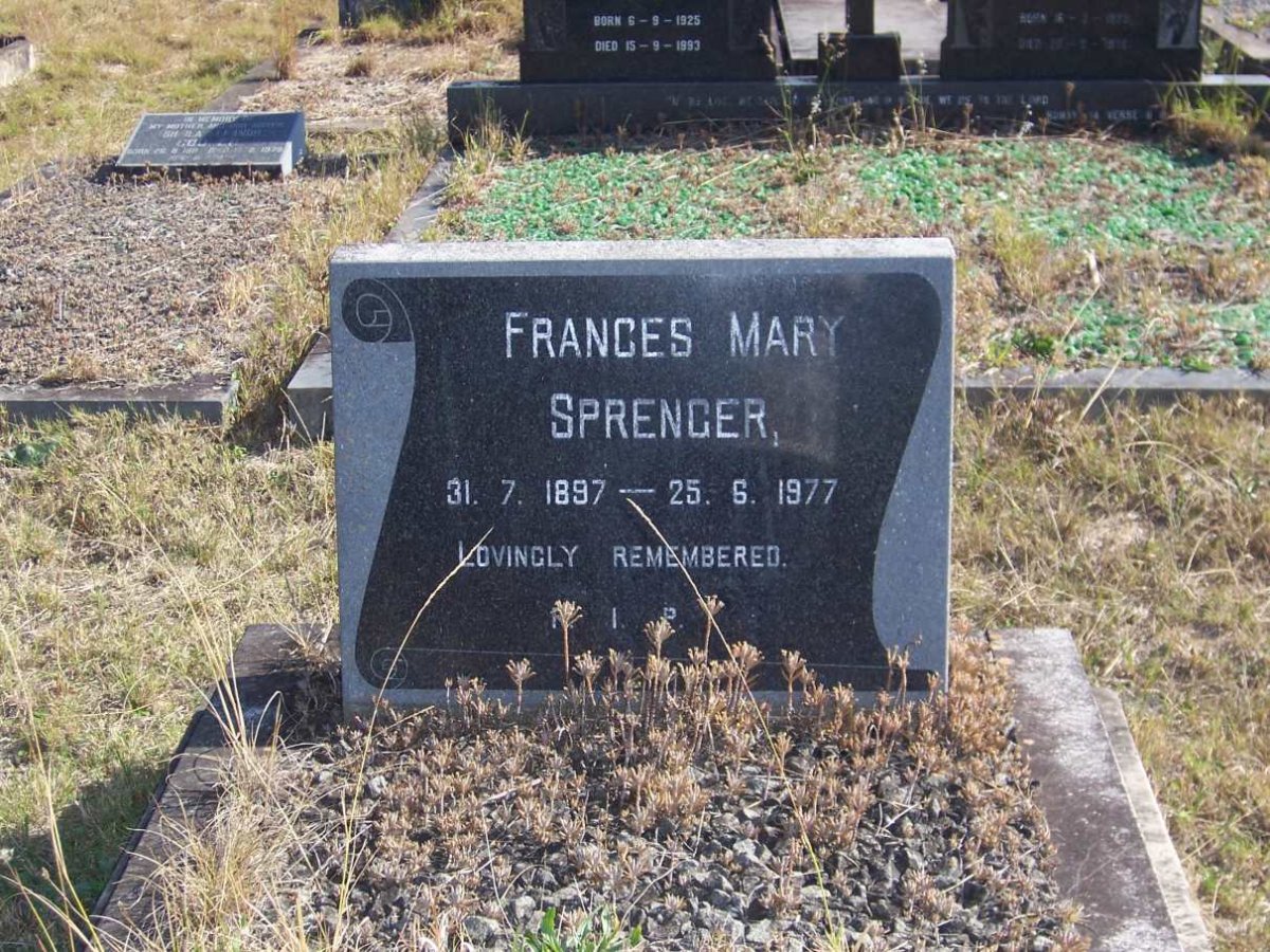 SPRENGER Frances Mary 1897-1977