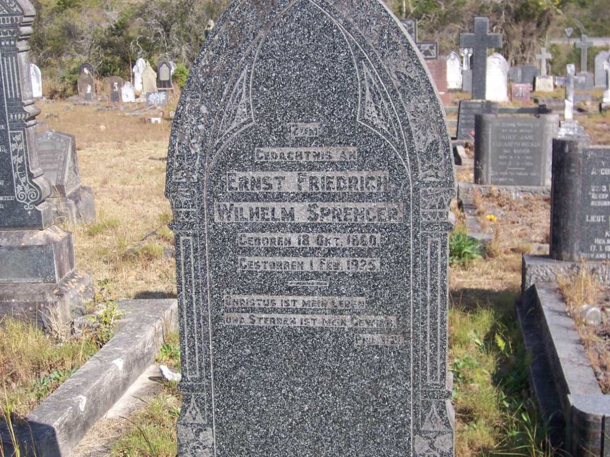 SPRENGER Ernst Friedrich Wilhelm 1860-1925