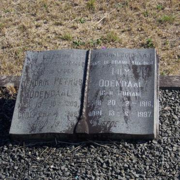 ODENDAAL Hendrik Petrus 1903-1962 &amp; Lily HUMAN 1916-1997