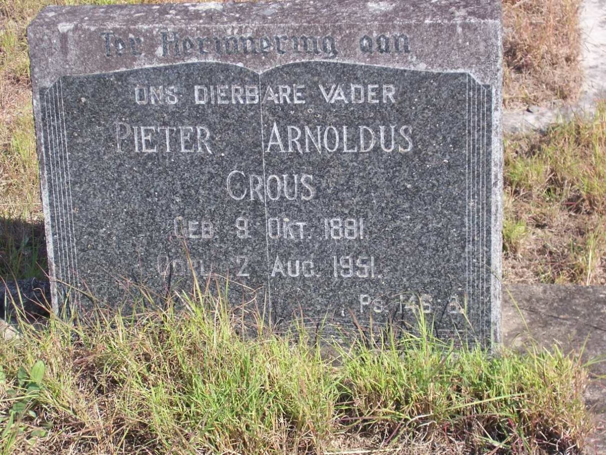 CROUS Pieter Arnoldus 1881-1951