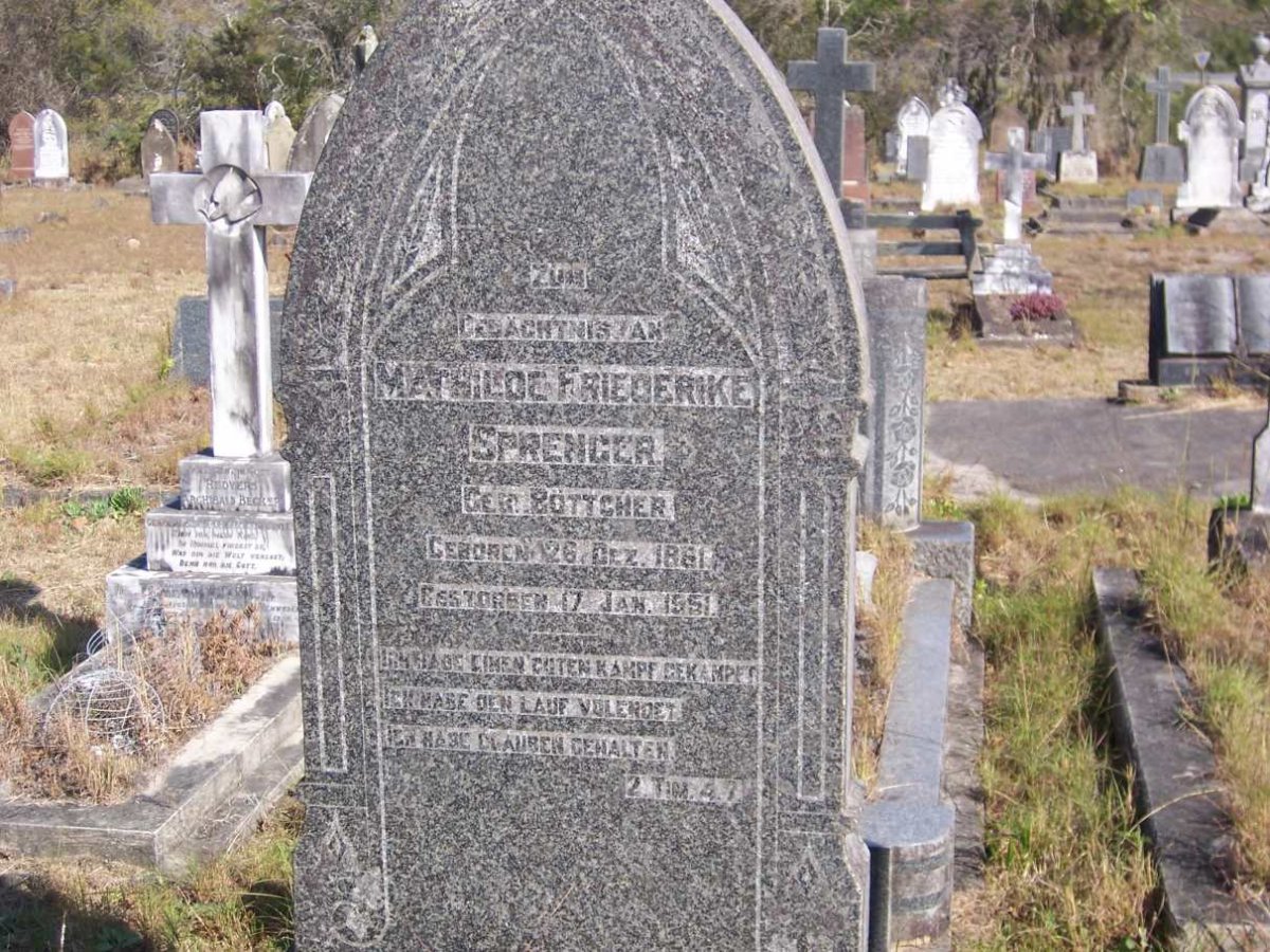 SPRENGER Mathilde Friederike nee BOTTCHER 1861-1951