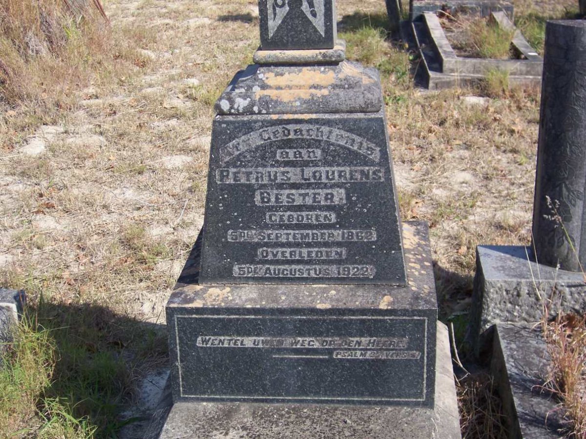 BESTER Petrus Lourens 1862-1922