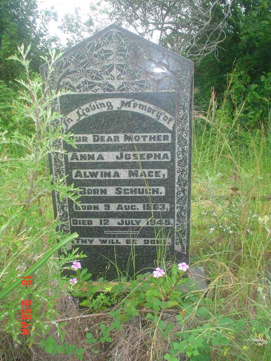 MACE Anna Josepha Alwina nee SCHUCH 1863-1945