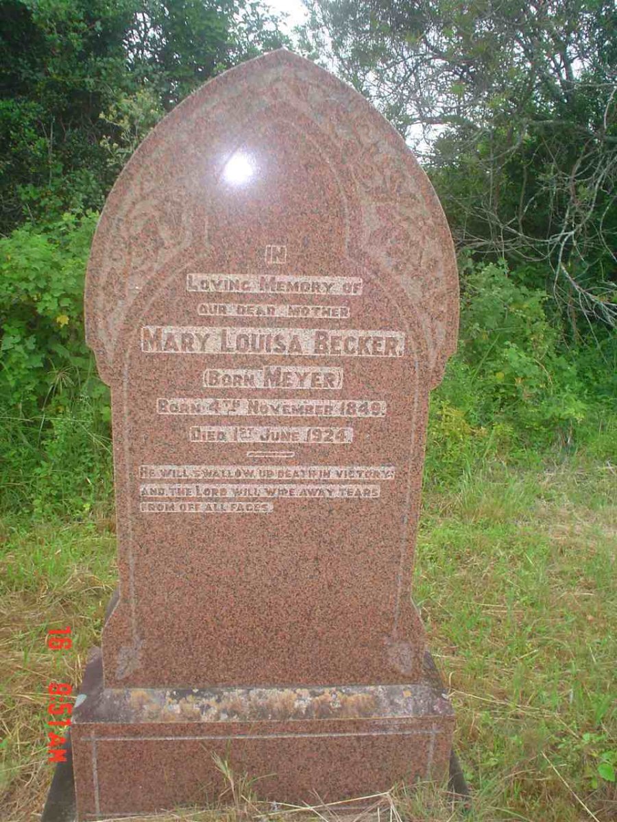 BECKER Mary Louisa nee MEYER 1849-1924