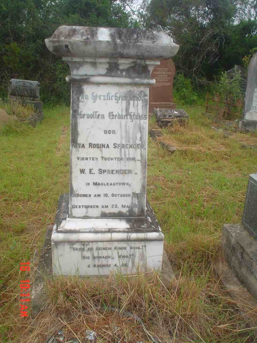 SPRENGER Nita Rosina 1898-1911