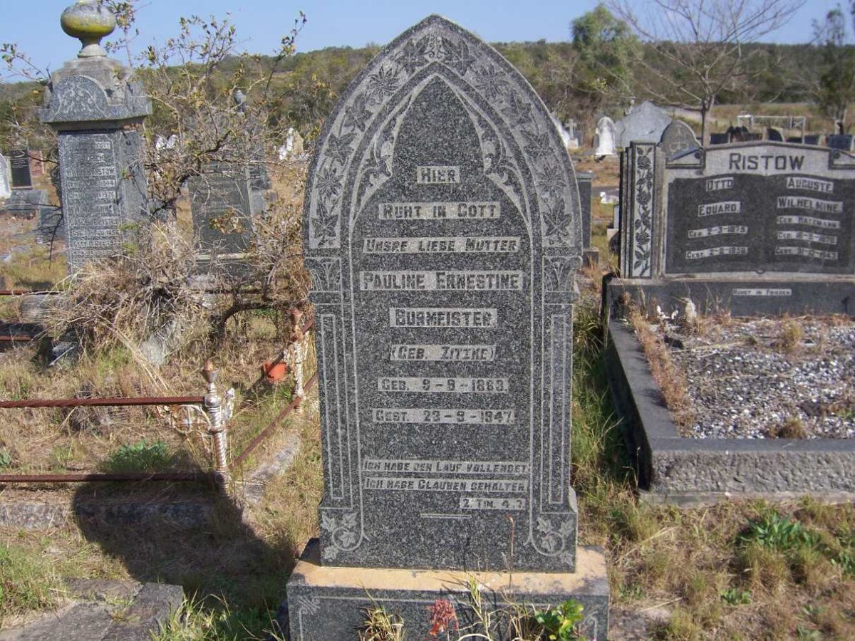 BURMEISTER Pauline Ernestine nee ZITZKE 1863-1947