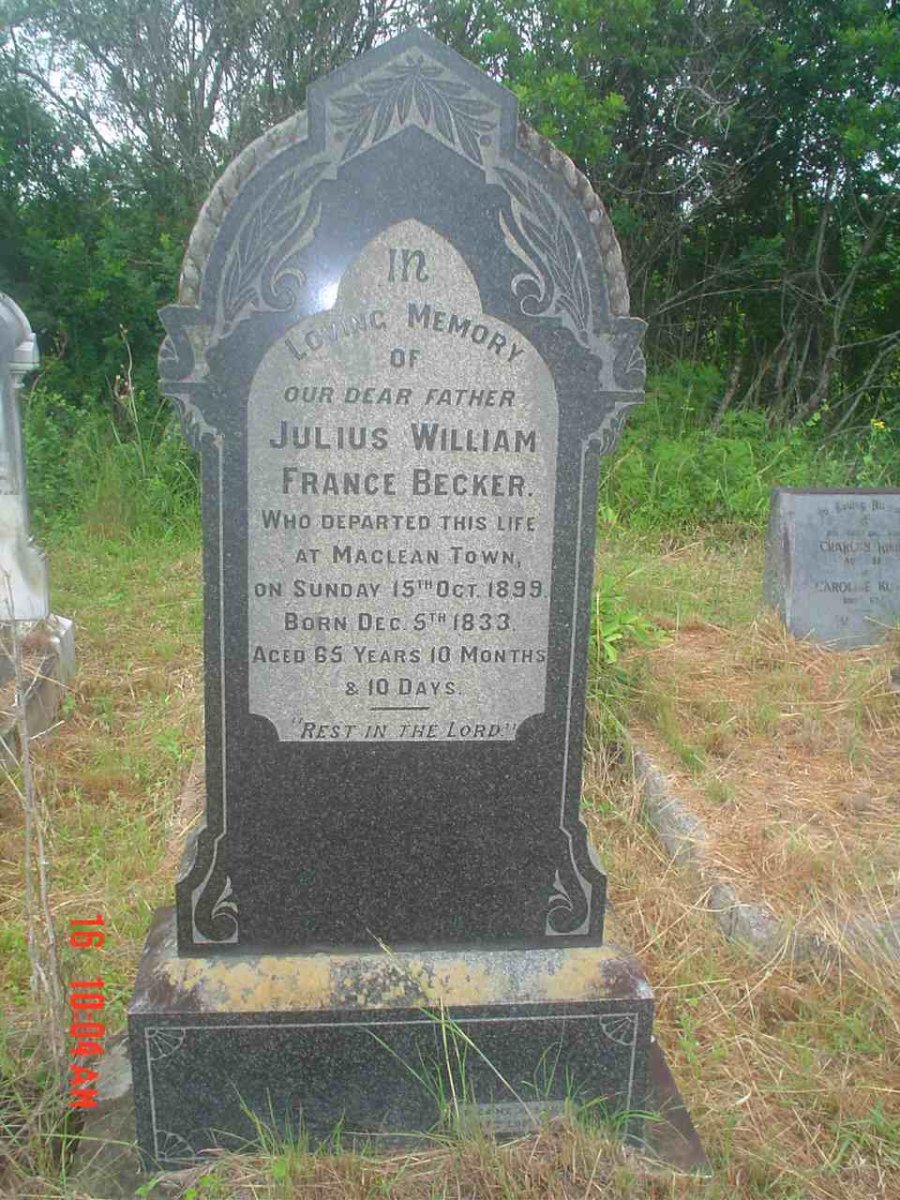 BECKER Julius William 1833-1899