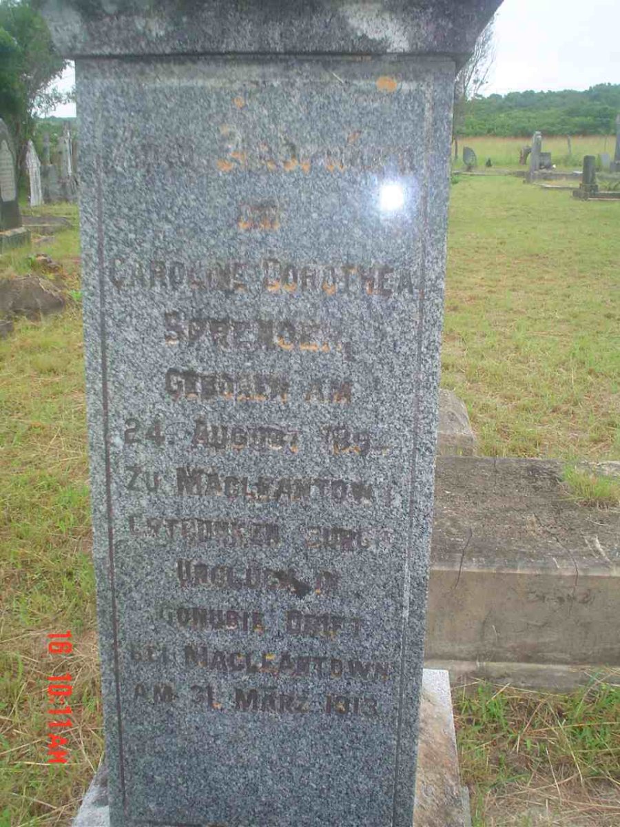 SPRENGER Carolina Dorothea 18??-1913