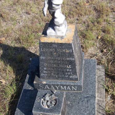 SAAYMAN Delene Merle 1955-1957