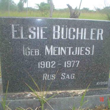 BüCHLER Elsie nee MEINTJIES 1902-1977
