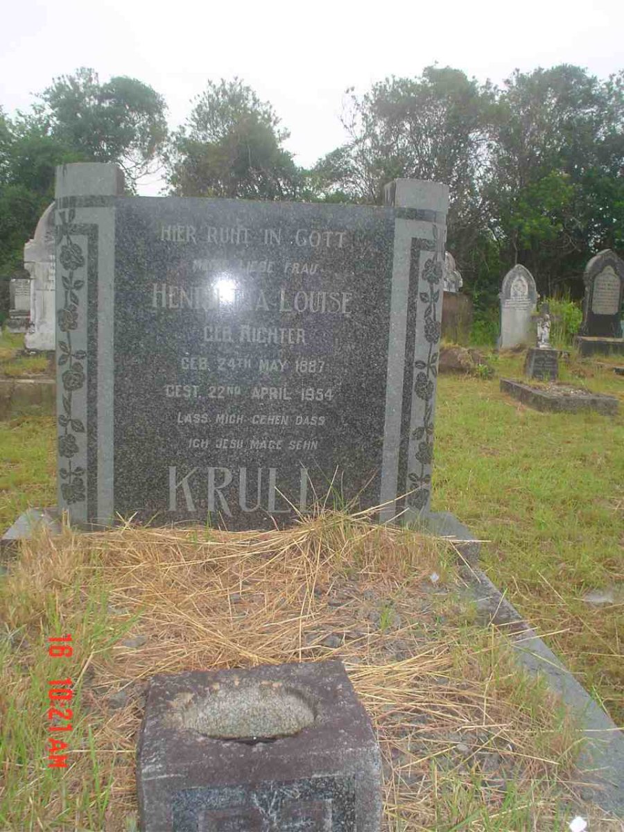 KRULL Hendrina Louise nee RICHTER 1887-1954