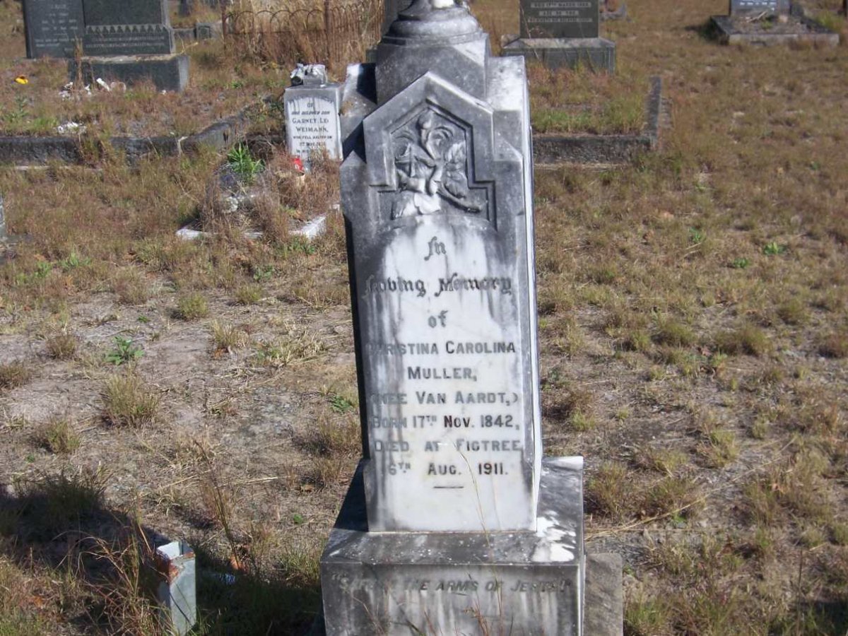MULLER Christina Carolina nee VAN AARDT 1842-1911
