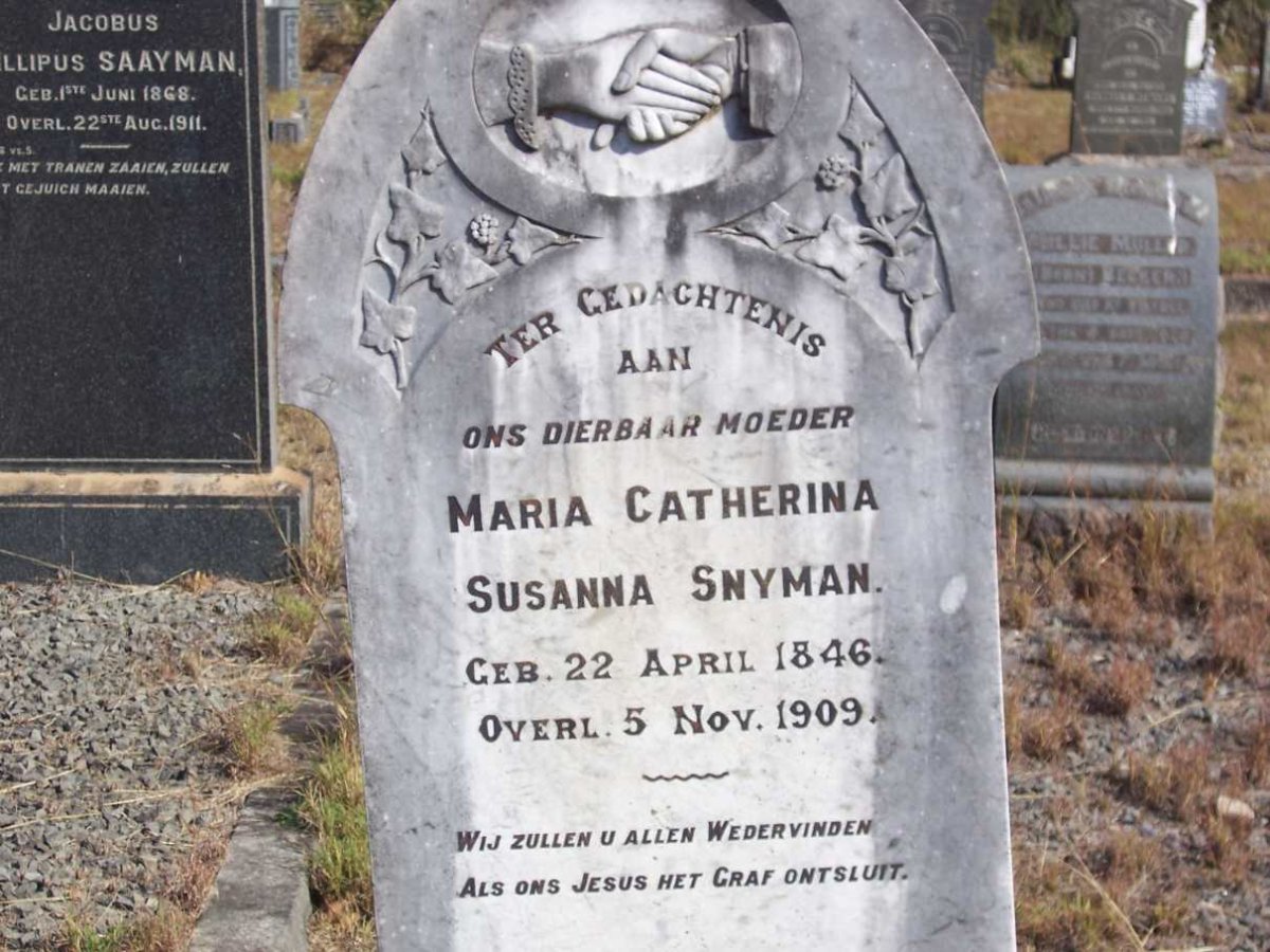 SNYMAN Maria Catherina Susanna 1846-1909