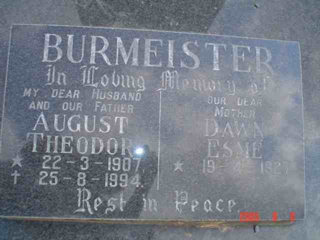BURMEISTER August Theodor 1907-1994 &amp; Dawn Esmé 1927-