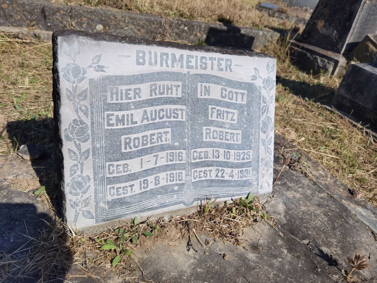 BURMEISTER Emil August Robert 1916-1916 :: BURMEISTER Fritz Robert 1925-1931