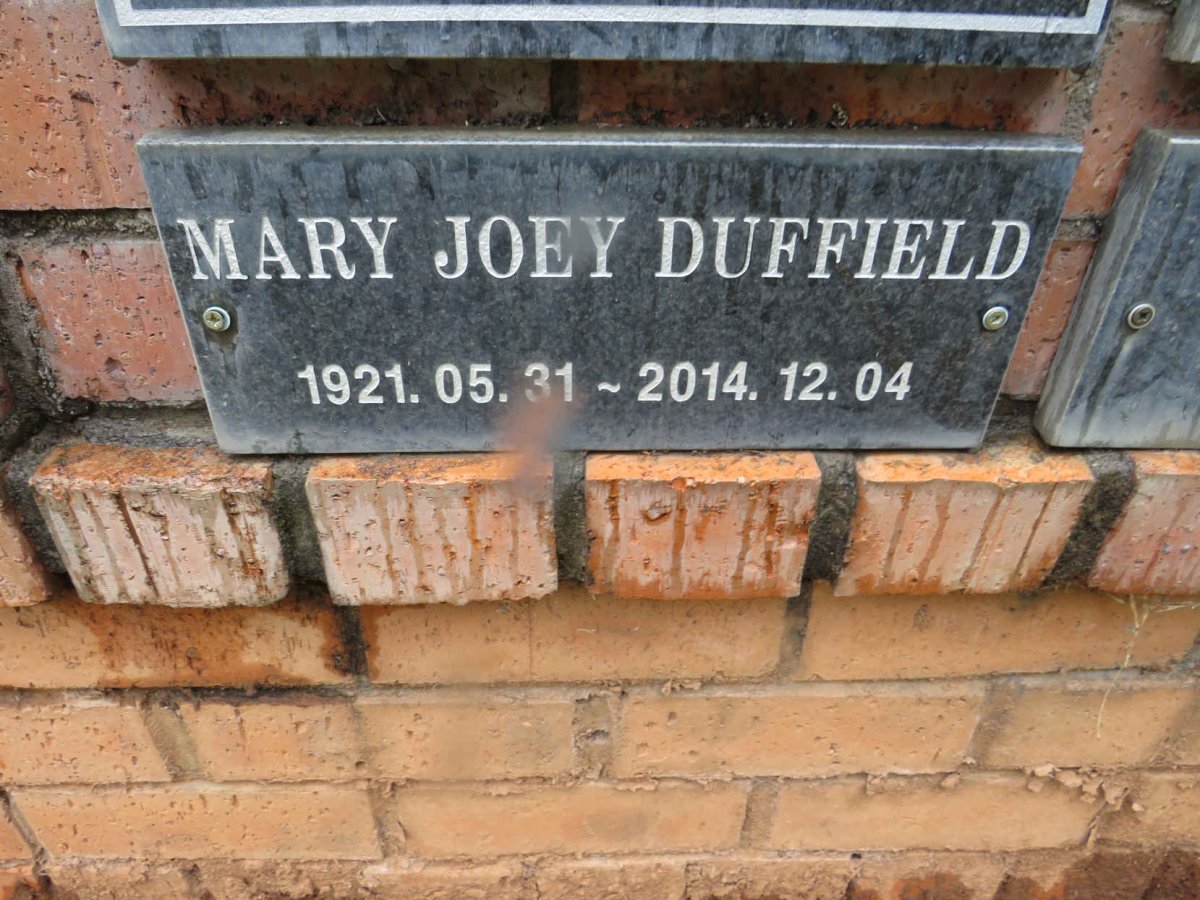 DUFFIELD Mary Joey 1921-2014