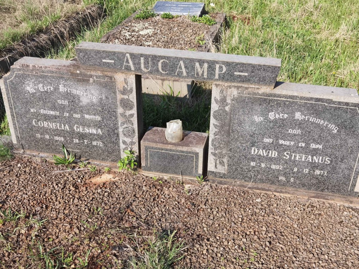 AUCAMP David Stefanus 1892-1977 &amp; Cornelia Gesina 1908-1972