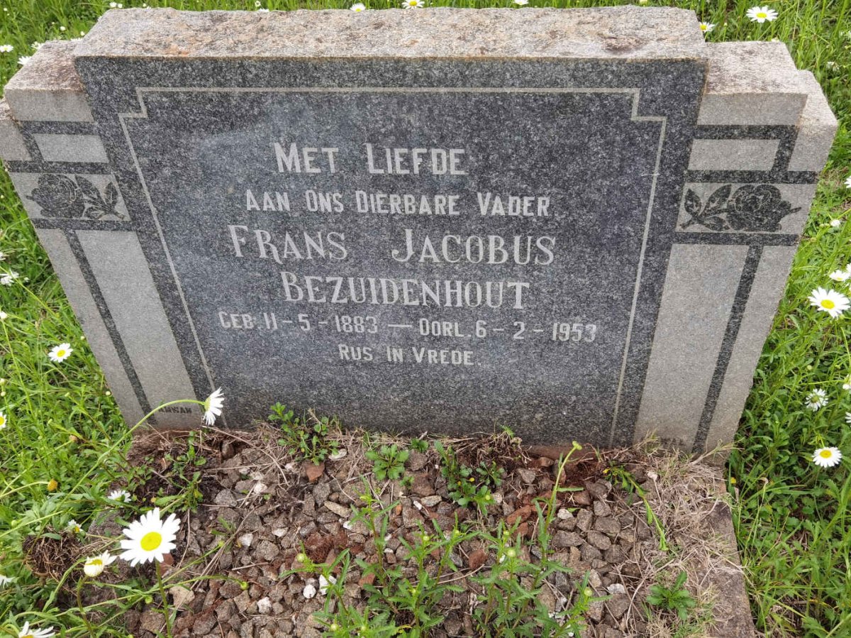BEZUIDENHOUT Frans Jacobus 1883-1953